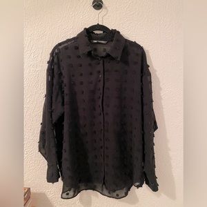 NWOT Zara Sheer Shirt